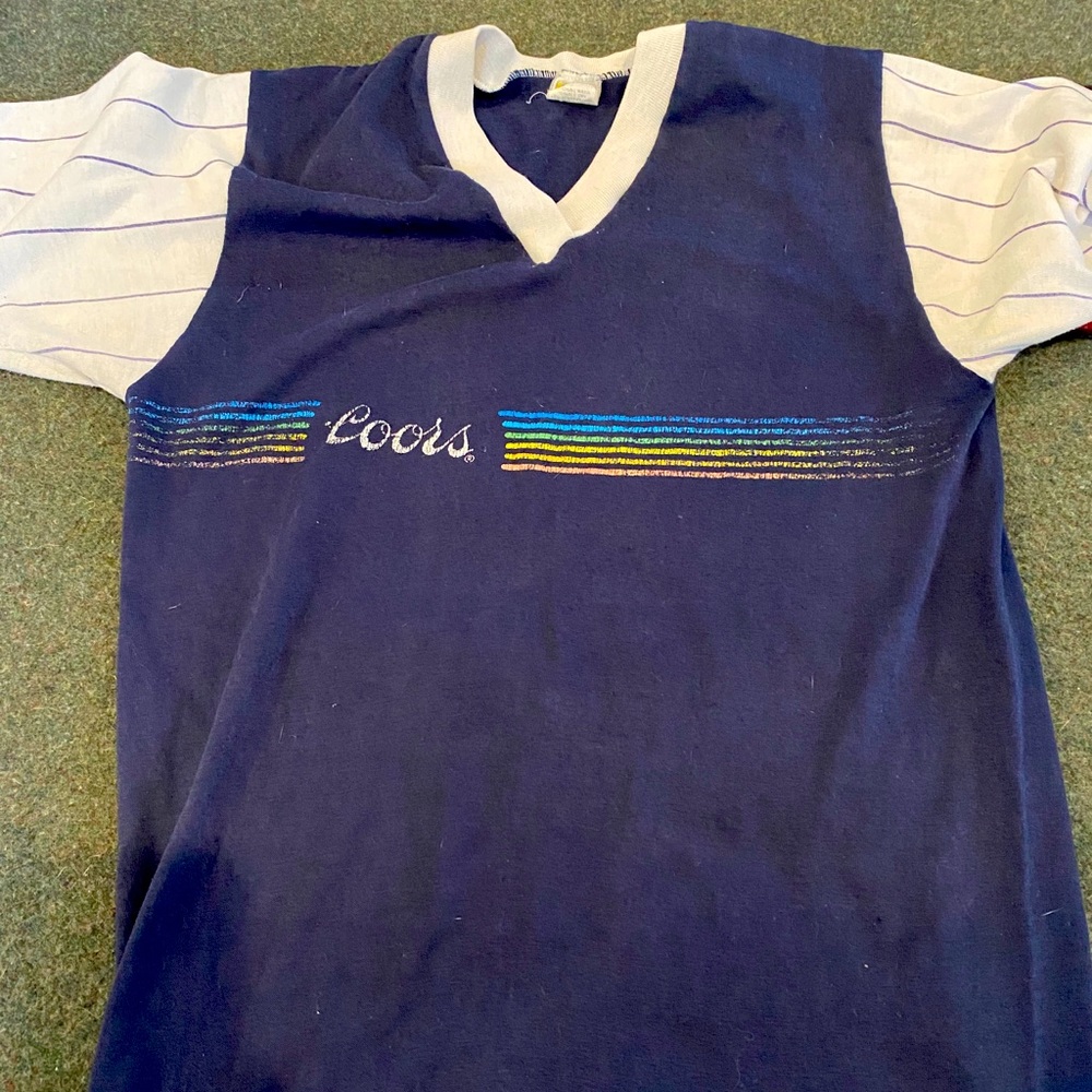 Authentic vintage coors t shirt baseball style